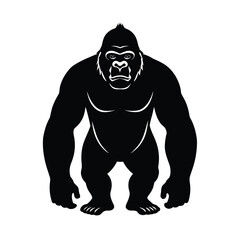 gorilla, ape, jungle, primate, strong, wild, forest, strength, nature, powerful, beast, mammal, 