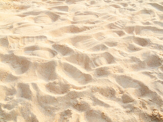 Nature travel background, sand beach close up texture summer desert zen garden coast ocean for...
