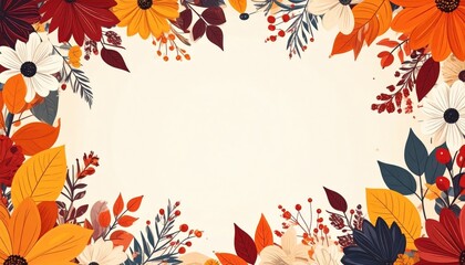 Obraz premium Vibrant floral arrangement studio background decorative artwork warm color palette aesthetic viewpoint nature inspired concept