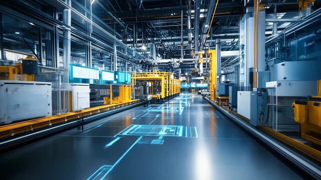 Futuristic industry 4 0 factory
