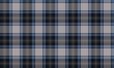 Seamless plaid pattern in grey, blue and black for fashion textiles, shirts, dresses, skirts and pants. Add a classic touch to any look. Vector illustration.