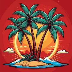coconut tree vector illustration