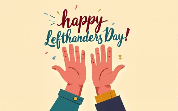 Happy LeftHanders Day Celebration Vector Illustration with Raise Awareness of Pride in Being Left Handed in Flat Cartoon Hand Drawn Templates. High quality