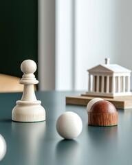 Symbolic Game Pieces for Strategy and Finance game strategy finance symbolic pawn wooden investment