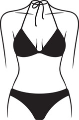 Bikini icon vector isolated design
