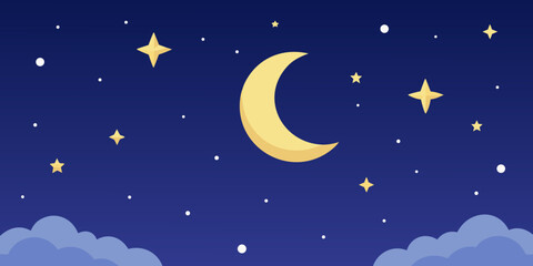 Fototapeta premium celestial sky floating stars glowing backdrop