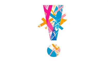 Colorful exclamation point design