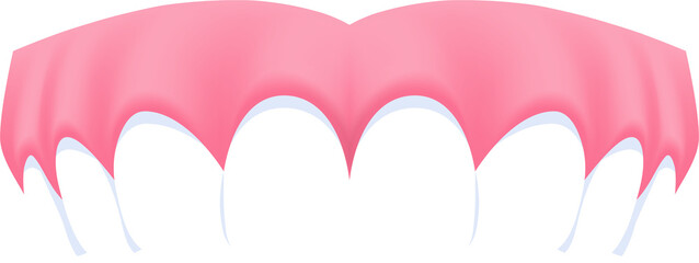 Upper teeth (Chipped) illustration design. Dental care concept.