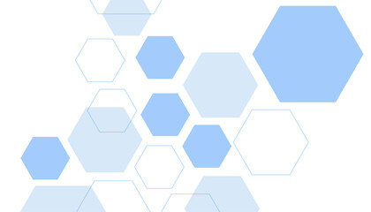 Abstract blue hexagon shape for frame illustration design
