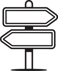 Fototapeta premium Direction sign icon transparent vector