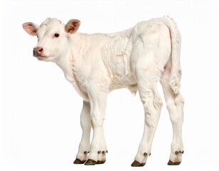Obraz premium high definition pictures of calf on white isolated background