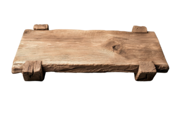 Rustic wooden shelf with natural texture and sturdy brackets, perfect for displaying items or adding charm to any space. This piece enhances aesthetic of home decor