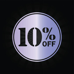 10% Off Discount Badge – Promotional Offer Graphic