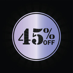 45% Off Discount Badge &ndash; Special Offer Promotion