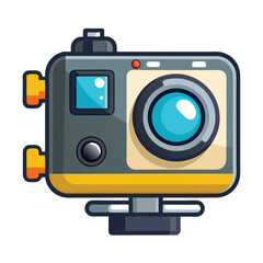 action camera vector image on white background