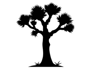 joshua tree  black silhouette vector,joshua tree  icon