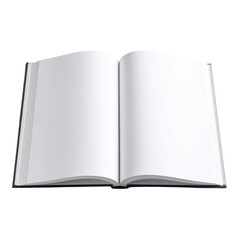 Open Book with Blank Pages on a transparent background