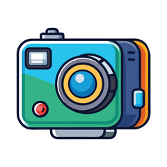action camera vector image on white background