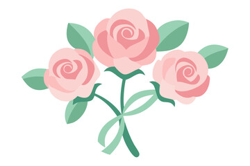 Fototapeta premium Pink roses floral design
