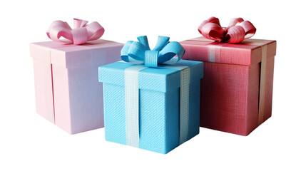Fototapeta premium Colorful Gift Boxes on Transparent Background.