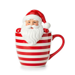 santa claus drinking coffee