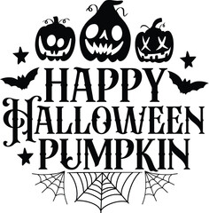 Obraz premium Happy Halloween pumpkin SVG Art & Illustration