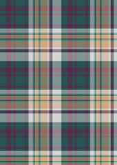 Seamless tartan plaid pattern textile fabric in pink and green colors