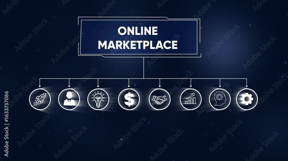 Aufkleber futuristic timeline animation depicting progress and innovation concepts on dark background