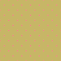 Tiny Pink Flowers Mustard Background