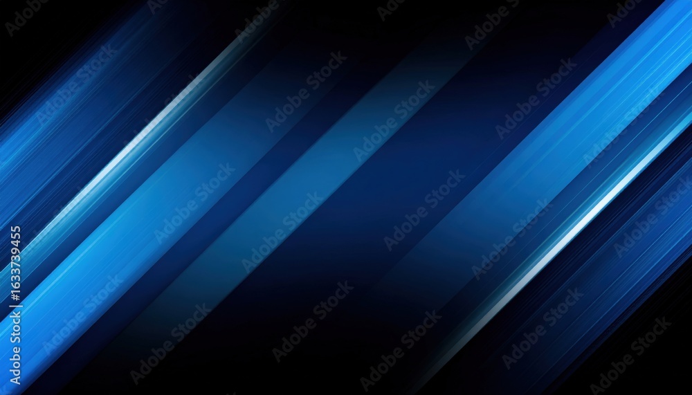 Poster dynamic blue light streaks abstract background digital art modern design horizontal view visual conc