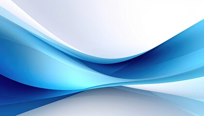 Dynamic blue waves flowing over smooth surface abstract graphic design modern aesthetics digital art environment minimalist viewpoint