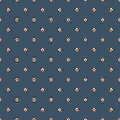 Navy Background Tiny Floral Dots