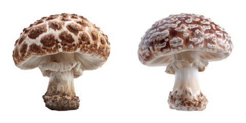 Set of Mushroom isolated on a transparent background