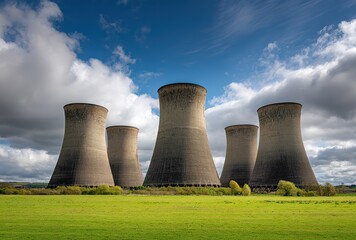 Fototapeta premium A photo of the four towers from Blackwater Power Station.