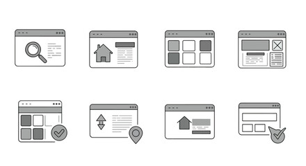 Web page design elements illustration