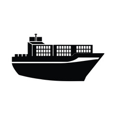 Obraz premium Container Ship isolated on white background