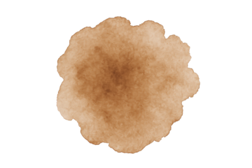 Organic Brown Watercolor Stain with Textured Edges and Gradient Tones, Ideal for Artistic Backgrounds and Design Elements