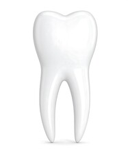 Realistic white tooth