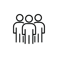 A Group of People Represented by Simple Line Art Standing Together in Unity and Shared Purpose Achieving Common Goals