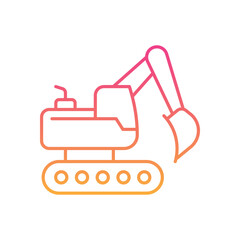 Excavator Icon vector