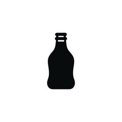 Bold Silhouette of a Classic Glass Bottle Design A Timeless and Recognizable Image Depicting Beverage Container