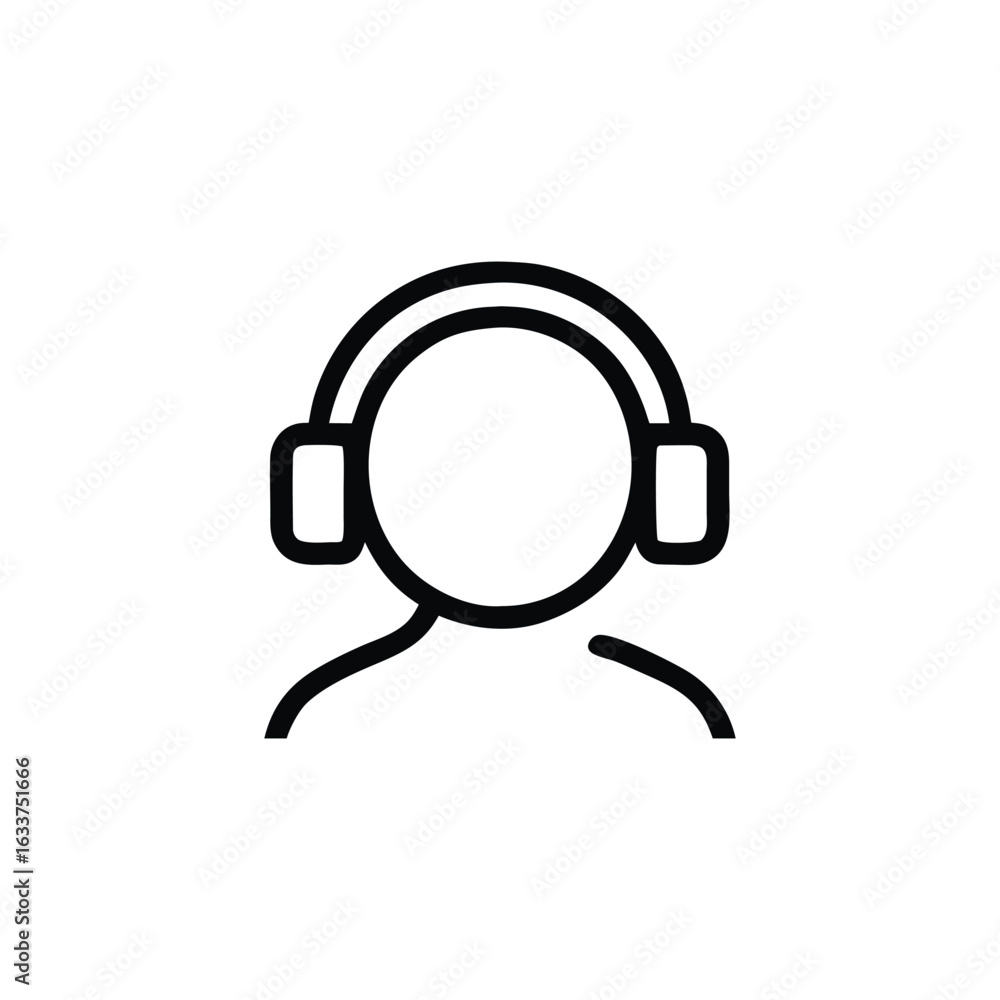 Poster Customer Service Icon A Symbolic Representation of Assistance Connecting People with Support and Solutions Through Communication Technology and Resources