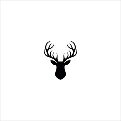 Elegant deer antlers silhouette for banners and advertisements