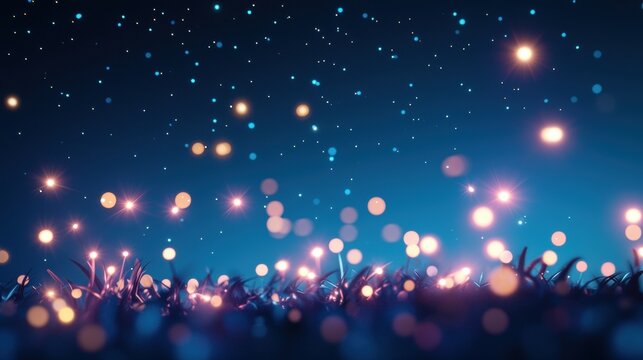 Colorful fireworks lighting up the sky above a crowd, marking a festive occasion with vivid displays.