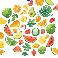 seamless background with fruits