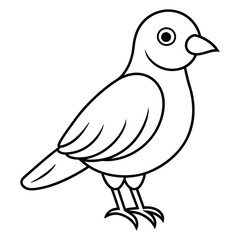 cute bird vector art silhouette.