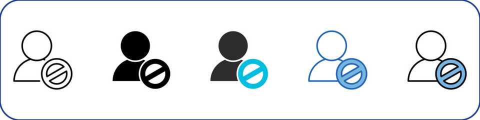 Discrimination Icon Pack Multistyle Illustration