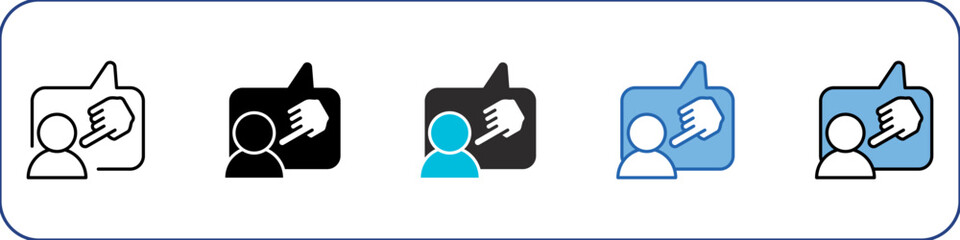 Prejudice Icon Pack Multistyle Illustration