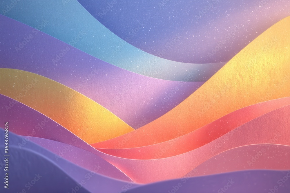 Aufkleber modern abstract wallpaper with colorful flowing shapes and gradient light patterns