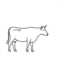 Obraz premium Simple cow drawing